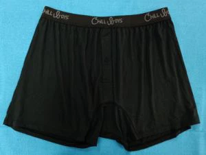 Negru / albastru / gri bambus raion bărbați lenjerie de corp Boxer Brief