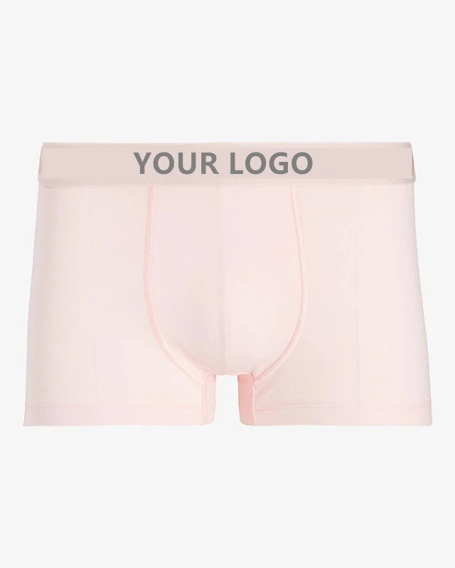 Custom Cotton Polyester Spandex Sport Trunks Pink