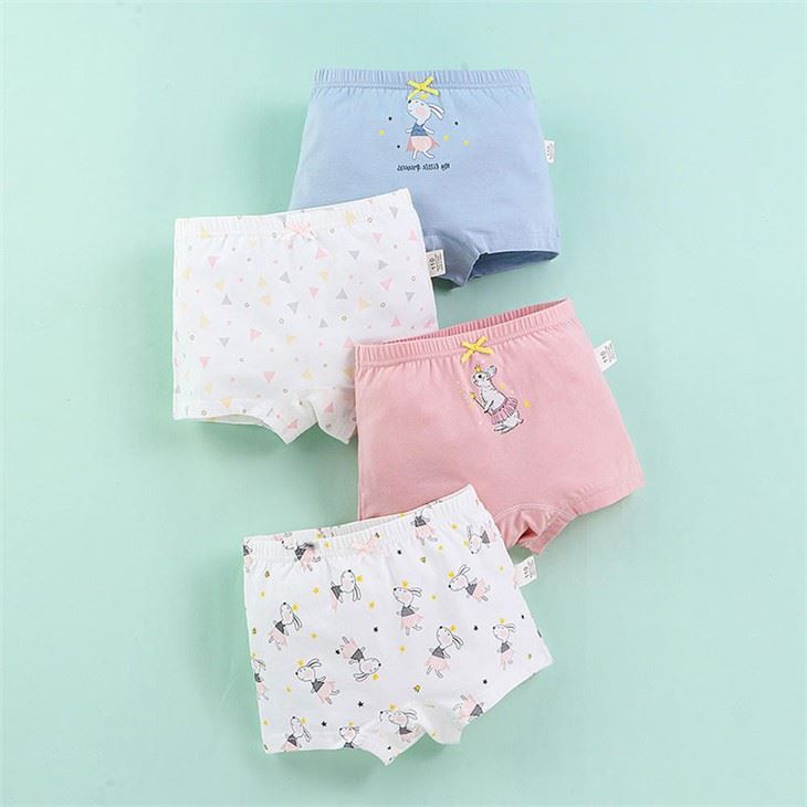 Girl's wholesale OEM cartoon boxers sets seamless safety ecofriendly dyeing and printing manufacture